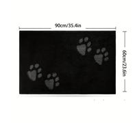 Felpudo con de patas de perro atrapa suciedad 23.6x35.4in, tapete de entrada de microfibra lavable a máquina, rascador de zapatos, felpudo para perro, tapete de suelo, para zapatos y patas y mojados