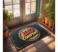 Felpudo con diseño de logotipo de inspiración vintage de Bad Company: A Rustic Bad Company, 65 x 90 cm