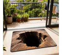 Felpudo Con Ilusión Óptica | Alfombras De Ilusión Visual Óptica Con Trampa 3D|Alfombras Que Parecen Un Agujero |Felpudo Antideslizante Sin Fondo Con Ilusió-n Óptic-a Trampa Para Puerta De Entrada,baño