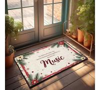 Felpudo con música de amigos: el idioma más famoso de todos los felpudos para entrada exterior, tapetes grandes (40 x 60 cm)