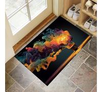 Felpudo con Realismo, Alfombra para Entrada Delantera y Trasera, con Base Antideslizante de TPR, Bombilla, Apta para Interior y Exterior, Patio, Pasillo y jardín, Amarillo 40 x 60 cm