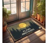 Felpudo con texto divertido de Man Cabe Decor Elegant Mysteries Under The Full Moonlit Sky, decoración de porche delantero para exteriores (50 x 80 cm)