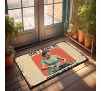 Felpudo con texto en inglés «Don'T Make Me Poison Your Food» (65 x 90 cm)