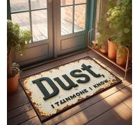 Felpudo con texto en inglés «Friends» con texto en inglés «Dust, I Tumone I Know» para entrada exterior (50 x 80 cm)