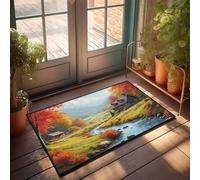 Felpudo con texto en inglés "Friends Serenity: A Cozy Cabin In The Valley" (65 x 90 cm)