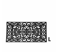Felpudo contra la suciedad Esschert Design, felpudo negro de goma, rectangular, varios tamaños, goma, negro, 70 x 40 x 1.3 cm