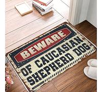 Felpudo Cuidado con El Perro Pastor Caucásico Alfombra Entrada Resistente Alfombra Baño Plegable Felpudo Entrada para Jardín Bañera Ducha 40X60Cm