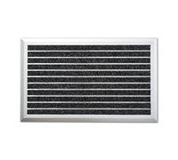 Felpudo de aluminio | Optimum Mat | fibra textil estribos y cepillos | Felpudo atrapa la suciedad para interior y exterior | Resistente a la intemperie y a los rayos UV (45 x 75 cm, sin cepillos)