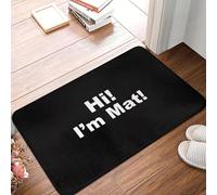 Felpudo de Bienvenida 3D 1 - "¡Hola! ¡Soy Mat! - Esterilla Rectangular de poliéster Lavable a máquina, Antideslizante, Apta para Uso Tanto en Interiores como en Exteriores - 40x60cm