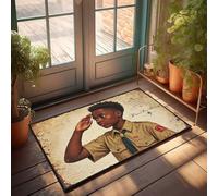Felpudo de bienvenida al aire libre con texto en inglés «Boy Scout Saluting: A Symbol Of Respeto y Dedicación», decoración de habitación para hombres, con refranes divertidos (40 x 60 cm)