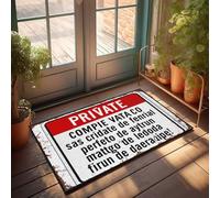 Felpudo de bienvenida al aire libre para otoño, propiedad privada: No Trespassing - Keep Out! Felpudo de entrada interior (65 x 90 cm)