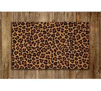 Felpudo de bienvenida con patrón de leopardo, felpudo de bienvenida de leopardo, divertido felpudo de bienvenida, tapetes de bienvenida al aire libre, decoración del hogar, cocina, balcón, 16 x 24