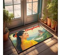 Felpudo de bienvenida con texto "Fall Chugefeng: A Journey Through Time In Traditional China", felpudo de bienvenida para interiores y puertas delanteras (40 x 60 cm)