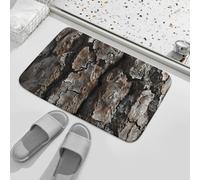 Felpudo de bienvenida de perfil bajo, antideslizante, lavable, para puerta delantera, con imagen de corteza de árbol agrietado, tapete de baño, para interiores y exteriores, para pasillo, hogar