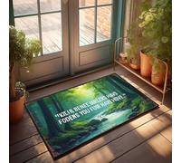 Felpudo de bienvenida Fall Magic Forest: A Whispered Tale of Nature'S Secrets Felpudo de bienvenida para interior de otoño para puerta delantera (65 x 90 cm)