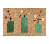 Felpudo de bienvenida, felpudo de verano para exteriores - Alfombras de verano con estampado de macetas para exteriores - Alfombra para puerta Hello Summer de 16X24 pulgadas, alfombra de exterior