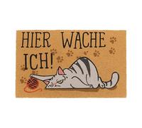 Felpudo de Coco Relaxdays 60 x 40, Antideslizante y Resistente, para Interiores y Exteriores, Natural.