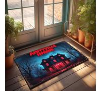 Felpudo de entrada Amityville Horror: A Haunting Night At The Haunted House Felpudo de bienvenida para puerta delantera, decoración de habitación al aire libre para hombres (40 x 60 cm)