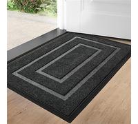 Felpudo de Entrada de Casa, Alfombras Entrada Casa, Tapete Exterior o Interior, Alfombra Exterior para Puerta -- Antideslizante, Impermeable, Lavable para Atrapar Sucie(Size:45*75cm,Color:gris oscuro)