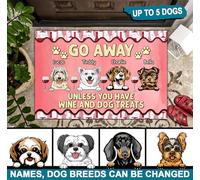 Felpudo De Entrada Suave Felpudo De Bienvenida Antideslizante Alfombra Puerta para Cocina Trasera Delantera Interior 40X60Cm Vete A Menos Que Tengas Vino Y Golosinas para Perros