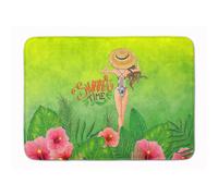 Felpudo de espuma viscoel stica lavable a m quina ""Caroline's Treasures Summer Time Lady in Swimsuit"" (Multicolor)