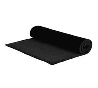 Felpudo de fibra de coco negro 100 x 200 cm | Antideslizante, fácil de limpiar, uso interior y exterior, grosor 16 mm