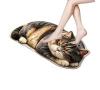 Felpudo De Gato Absorbente Antideslizante Secado Rápido Lavable a Máquina | Alfombra Baño Animal Decoración Hogar Para Cocina Dormitorio Entrada Porche Lavandería Hogar Balcón Pasillo B