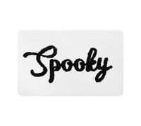 Felpudo de Halloween 2025 de 12 x 18 pulgadas, diseño de Spoboooky de Halloween con texto en inglés "Welcome To Our Funny Home" (C, 40 x 60 cm)