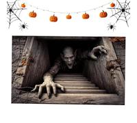 Felpudo de Halloween de 23.6 x 15.7 pulgadas, espeluznante, antideslizante | Tapete para puerta de cocina, entrada, dormitorio, porche, interior y exterior