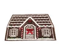 Felpudo de Navidad Casa,60x90 cm Festivo Antideslizante Navidad Felpudo Decoración | Invierno Cocina Baño Exterior Estera del piso,Frente, Ducha, Casa, Dormitorio, Salón, Piso