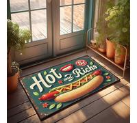 Felpudo de otoño caliente y rico: ¡una delicia deliciosamente sabrosa por 5 centavos! Felpudo de invierno para puerta de invierno al aire libre tapete de bienvenida para Frontera (40 x 60 cm)