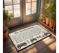 Felpudo de otoño con humor de agricultura alemana: un poema tonto sobre tractores, helados y felpudo de invierno para puerta de invierno para exteriores (50 x 80 cm)