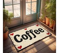 Felpudo decorativo para el hogar, amor por el café: un asunto sincero, felpudo positivo, regalo para decoración del hogar (40 x 60 cm)