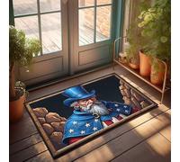 Felpudo divertido patriota americano: una figura histórica en atuendo patriótico, felpudo de bienvenida para puerta delantera, sótano (50 x 80 cm)