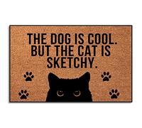 Felpudo El Perro Es Genial, Pero El Gato Es Sospechoso. Alfombra Baño Plegable Alfombra Entrada Cómoda Felpudo Entrada para Bañera Interior Exterior 40X60Cm