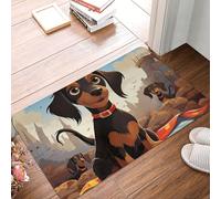Felpudo Entrada Amo A Mis Perros Salchichas Lavable En Lavadora Cocina Alfombra Absorbente Antideslizante Baños Alfombra Antideslizante 40X60Cm