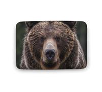Felpudo Entrada Cara Seria De Oso Pardo Alfombra Entrada Plegable Felpudo Resistente Alfombra Baño para Jardín Bañera Puerta 40X60Cm