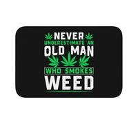 Felpudo Entrada Casa 40X60Cm Nunca Subestimes A Un Anciano Que Fuma Marihuana Doormats Cómodo Felpudo De Entrada para Puerta Interior Felpudo Vino Exterior para Cocina, Terraza, Puerta