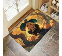 Felpudo Entrada Casa 60 X 90 Cm, Hermosa Brujaalfombra Antideslizante Y Lavable En Lavadora, Alfombra Atrapapolvo Absorbentes para Perro, Entrada, Puerta, Pasillo Amarillo Impresiones Anime