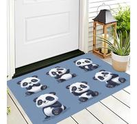 Felpudo Entrada Casa 90 x 150 cm, Alfombra Para Puerta Panda Divertido Y Peculiar Antideslizante Lavable Alfombrilla Lindo Animal De Dibujos Animados Absorbentes Para Entrada, Pasillo, Cocina