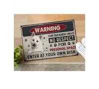 Felpudo Entrada casa Advertencia: Entre bajo su Propia Responsabilidad. Felpudo Buhund para Amantes de los Perros.