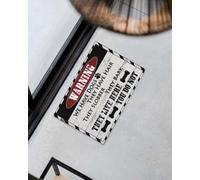 Felpudo Entrada casa Advertencia: Tenemos Perros. Viven aquí. No Entre. Felpudo Vintage Divertido para Interior y Exterior.