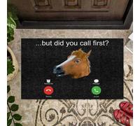 Felpudo Entrada casa Alfombra con la Frase Cool Horse - But Did You Call First