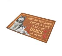 Felpudo Entrada casa Alfombra Huskie: Hay Muchos Perros aquí
