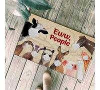 Felpudo Entrada casa Animales de Granja ¡Qué asco! Gente Divertida Felpudo de Bienvenida para Exteriores e Interiores