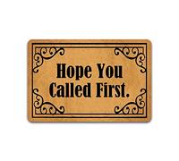 Felpudo Entrada Casa Antideslizante Alfombra Interior De Bienvenida Espero Que Hayas Llamado Primero Resistente Alfombra De Piso para Interior Dormitorio Terraza 40X60Cm