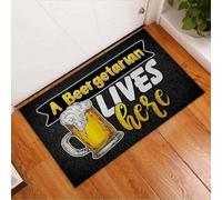 Felpudo Entrada casa Aquí Vive un cervecero. Regalo Divertido para Amantes de la Cerveza.
