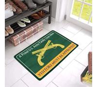 Felpudo Entrada casa Aquí Vive una Orgullosa Familia del Cuerpo de Policía Militar. Se Requiere autorización para visitar.