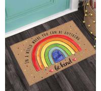 Felpudo Entrada casa Arcoíris LGBT - En un Mundo Donde Puedes ser lo Que Quieras, sé Amable