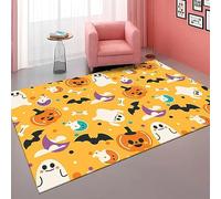 Felpudo Entrada Casa Bat Calabaza Felpudo Exterior Poliéster Alfombra Salon Lavable Alfombra Entrada Casa Suave Engrosar Alfombras de Habitacion Antideslizante Tapete 120x160cm